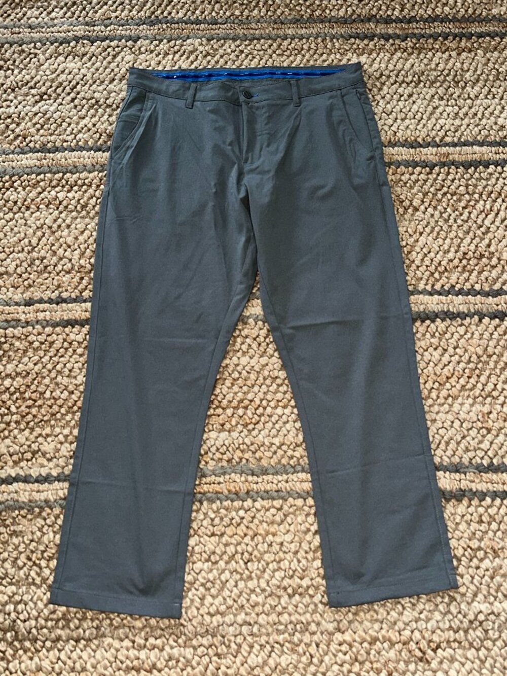 Men’s Twillory Performance Pants in Heather Light Grey, size 36x30, Tailored Fit